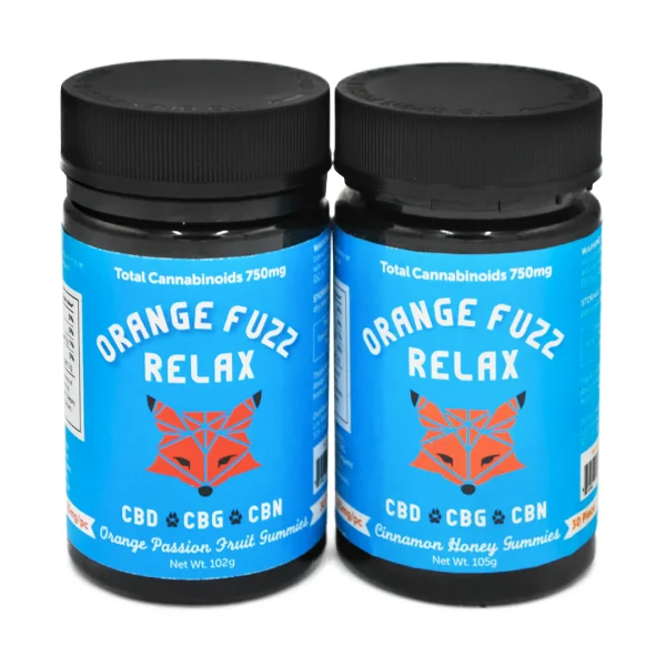 Orange Fuzz RELAX Orange Passion Fruit Gummies (Vegan) - 750MG - 30ct - Image 2