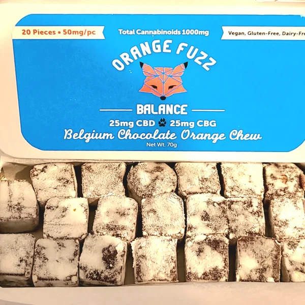 BALANCE Belgium Chocolate Orange Chew (Vegan) - 1000MG - 20ct CBD/CBG - Image 3