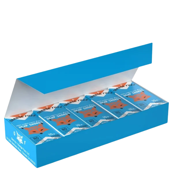 1 Carton Orange Fuzz USDA Certified Organic Hemp Smokes - CBD 23% - 100ct
